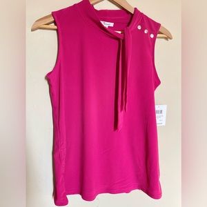 🆕 89th & Madison Hot Magenta Sleeveless Blouse | S